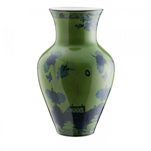 Ginori Oriente Italiano Malachite Ming Vase - 12"